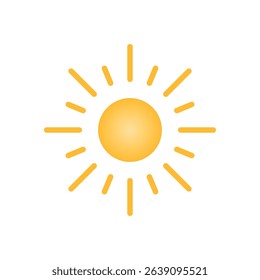 Sun icon. Colored vector illustration.