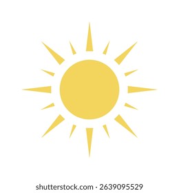 Sun icon. Colored vector illustration.