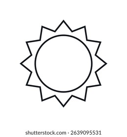 Sun icon. Colored vector illustration.
