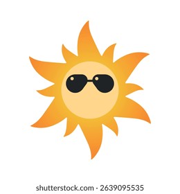 Sun icon. Colored vector illustration.