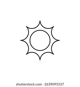 Sun icon. Colored vector illustration.