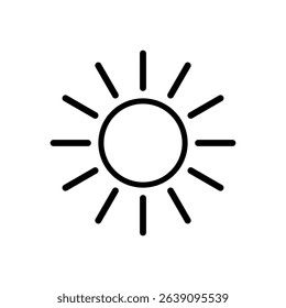Sun icon. Colored vector illustration.