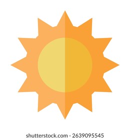 Sun icon. Colored vector illustration.