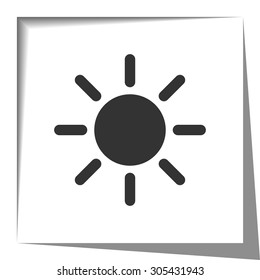 Sun icon with cut out shadow effect