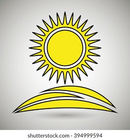 sun icon design 