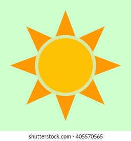 Sun icon design, button template, Vector EPS 10