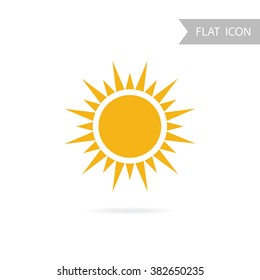 Sun Icon and Design Element isolated on White Background.