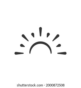 Plantilla gráfica de diseño de iconos de Sun aislada