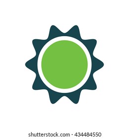 Sun icon design green