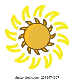 Sun icon design, illustration design