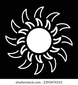 Sun icon design, illustration design