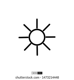 Sun icon, design inspiration vector template for interface and any purpose