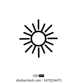 Sun icon, design inspiration vector template for interface and any purpose