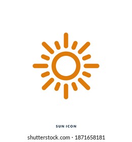 sun icon design logotype vector illustration