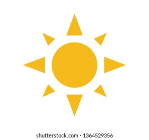 Sun Icon Design on White Background