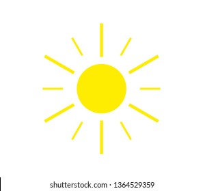 Sun Icon Design on White Background