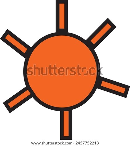 sun icon design shap eps