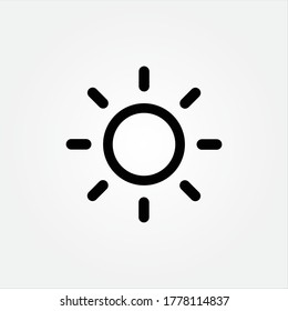 Sun icon design style for web site and mobile app