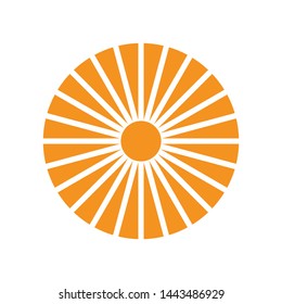 Sun icon. Sun icon design template. Sun collection logo icon vector. Trendy style. Collection sun Eps10. Summer weather icon on a white background vector graphics.