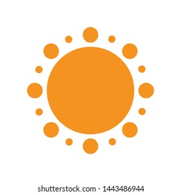 Sun icon. Sun icon design template. Sun collection logo icon vector. Trendy style. Collection sun Eps10. Summer weather icon on a white background vector graphics.