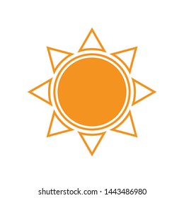 Sun icon. Sun icon design template. Sun collection logo icon vector. Trendy style. Collection sun Eps10. Summer weather icon on a white background vector graphics.