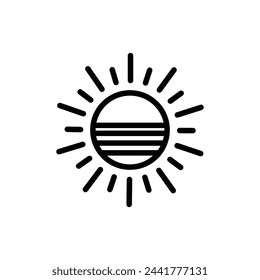 Sun icon design template illustration isolated