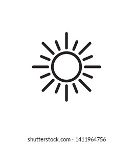 Sun Icon Design Template. Trendy Style, Vector Eps 10