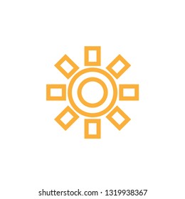 Sun icon design template vector isolated illustration