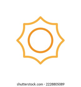 Sun icon design template vector isolated illustration