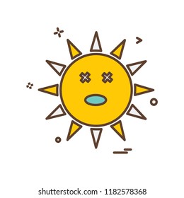Sun icon design vector