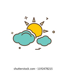 Sun icon design vector