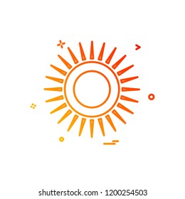 Sun icon design vector