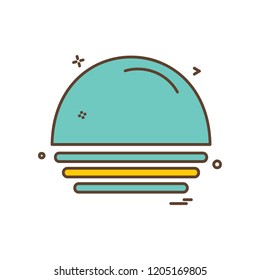 Sun icon design vector