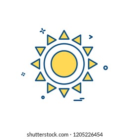 Sun icon design vector