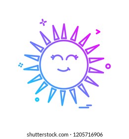Sun icon design vector