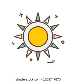 Sun icon design vector