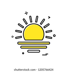 Sun icon design vector