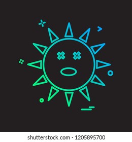 Sun icon design vector