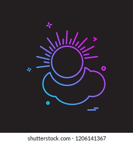 Sun icon design vector