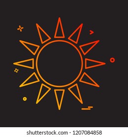 Sun icon design vector