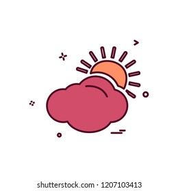 Sun icon design vector