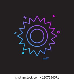 Sun icon design vector