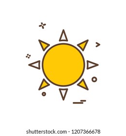 Sun icon design vector