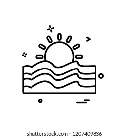 Sun icon design vector