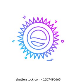 Sun icon design vector