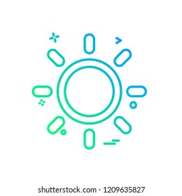 Sun icon design vector