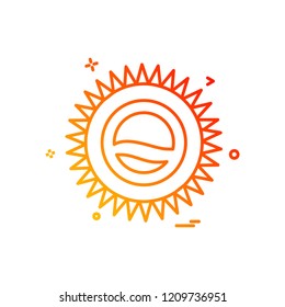 Sun icon design vector