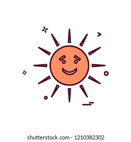 Sun icon design vector