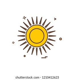 Sun icon design vector