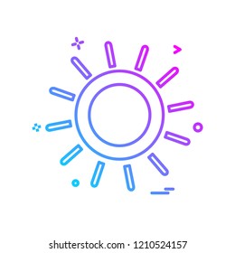 Sun icon design vector